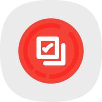 Checkmark Flat Curve Icon vector