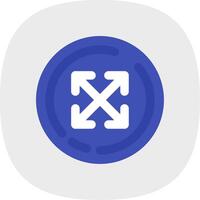 Move Flat Curve Icon vector
