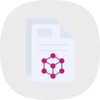 3d Flat Curve Icon vector