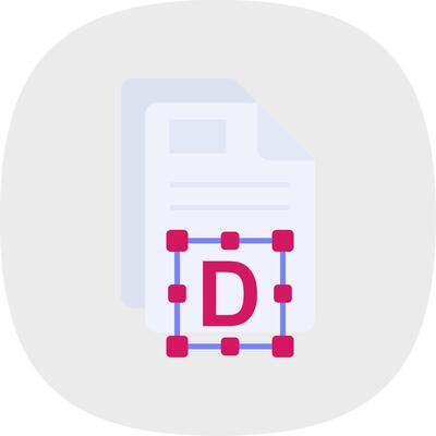 Font Flat Curve Icon