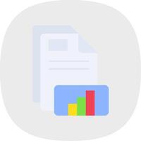 Chart Flat Curve Icon vector