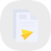 Send Flat Curve Icon vector