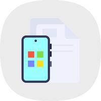 App Flat Curve Icon vector