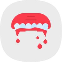 Teeth Flat Curve Icon vector