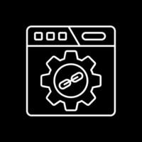 Backlink Line Inverted Icon vector