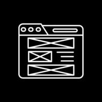 Layout Line Inverted Icon vector