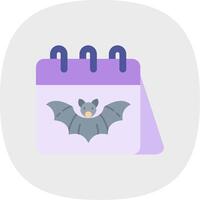 Demon Flat Curve Icon vector