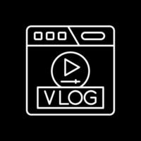 Vlog Line Inverted Icon vector