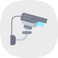 Cctv Flat Curve Icon vector