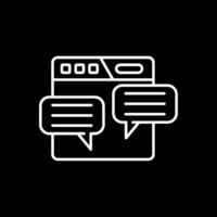 Comment Line Inverted Icon vector