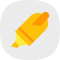 Highlighter Flat Curve Icon vector