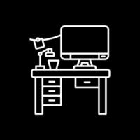 Workspace Line Inverted Icon vector