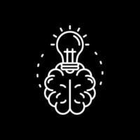 Brainstroming Line Inverted Icon vector