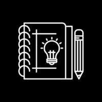 Sketchbook Line Inverted Icon vector