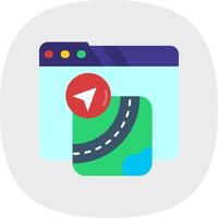 Gpu Flat Curve Icon vector