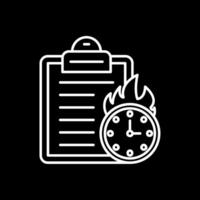 Deadline Line Inverted Icon vector