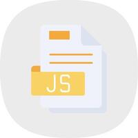 js plano curva icono vector