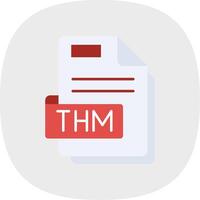 Thm Flat Curve Icon vector