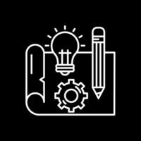 Blueprint Line Inverted Icon vector