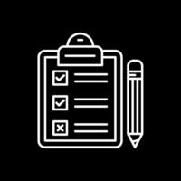 Task Line Inverted Icon vector