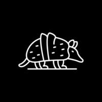 Armadillo Line Inverted Icon vector