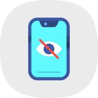 Hide Flat Curve Icon vector