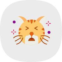 Anguish Flat Curve Icon vector