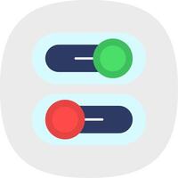 Switch Flat Curve Icon vector