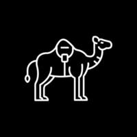 Camel Line Inverted Icon vector