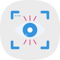 Eye Flat Curve Icon vector