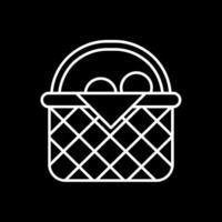 Basket Line Inverted Icon vector