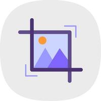 Crop Flat Curve Icon vector