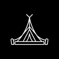 Tent Line Inverted Icon vector