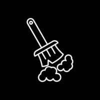 Broom Line Inverted Icon vector