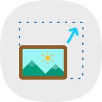Resize Flat Curve Icon vector