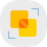 Intersect Flat Curve Icon vector