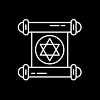 Papyrus Line Inverted Icon vector