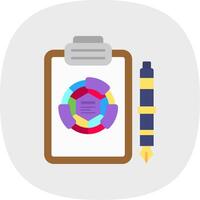 Report Flat Curve Icon vector