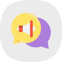 Audio Flat Curve Icon vector