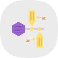 Timeline Flat Curve Icon vector