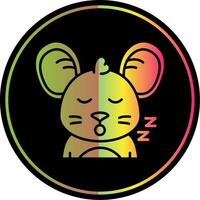 Sleep Glyph Due Color Icon vector