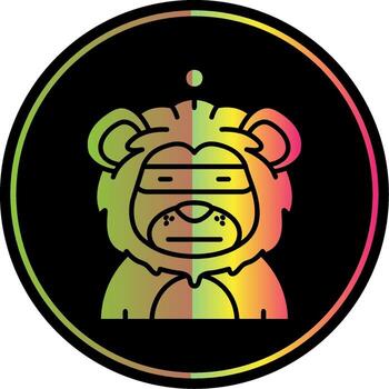 Robot Glyph Due Color Icon vector