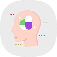 Medication Flat Curve Icon vector