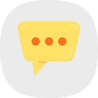 Message Flat Curve Icon vector