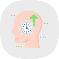 Productivity Flat Curve Icon vector