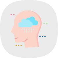 Depression Flat Curve Icon vector