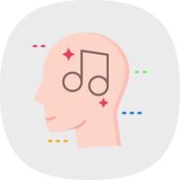 música plano curva icono vector