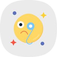Detective Flat Curve Icon vector