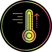 Hot Glyph Due Color Icon vector