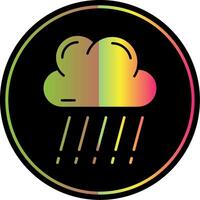 Rain Glyph Due Color Icon vector